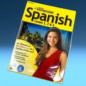 NEW Instant Immersion Spanish Levels 1 2 3 PC Mac 9 Disc Language Course Sealed